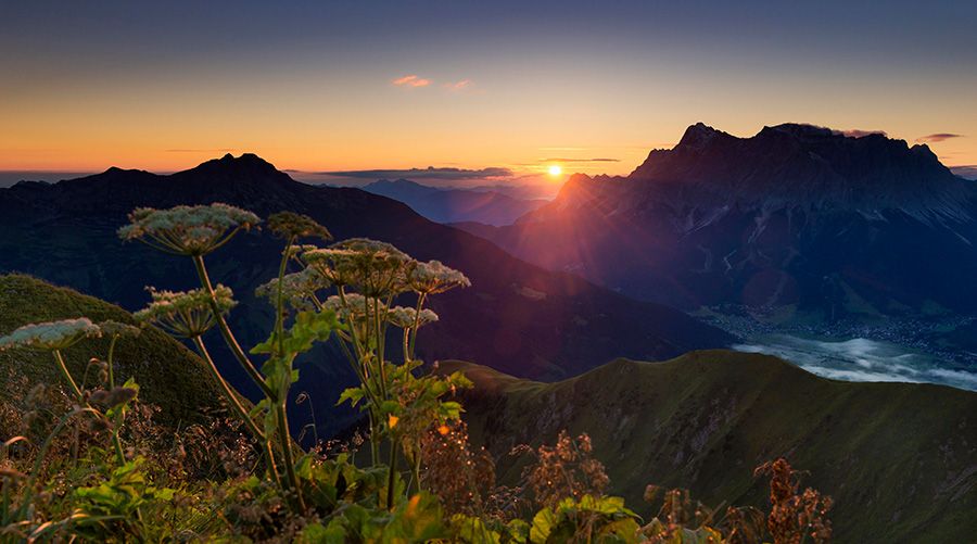 Zugspitze von Reutte aus gesehen